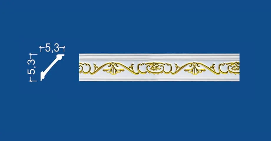 Stiropor ornament lajsna B-6 Gold (3) Stiropor ornament lajsna B-6 Gold - Image 1