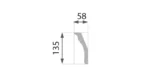 Stiropor ornament lajsna B-36 Gold - Image 3